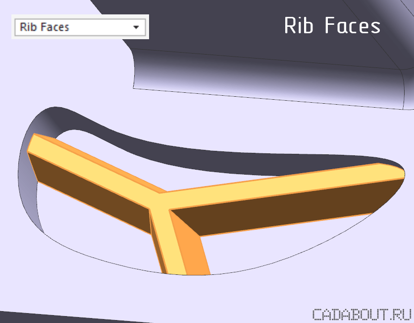 NX Rib Faces Selection Intent Rule