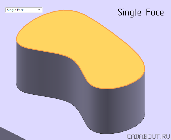 NX Single Face Selection Intent Rule
