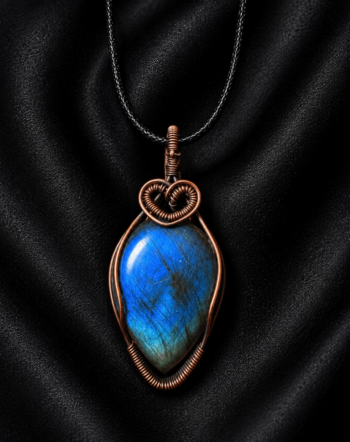 Big Blue Teardrop Labradorite Pendant