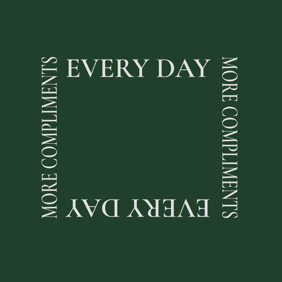 Story slide for Represent Zine focused on body positivity, depicting the story with heavy typography.
