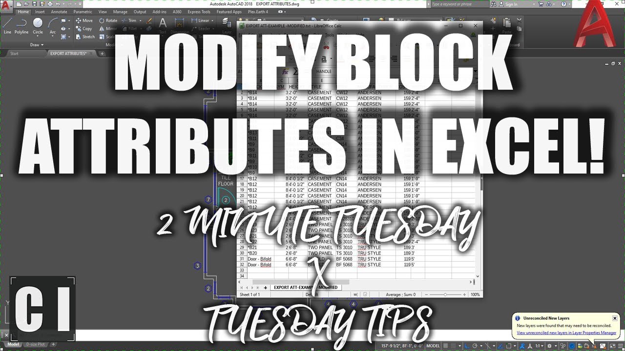 AutoCAD How To Edit Block Attributes In Excel Import Export