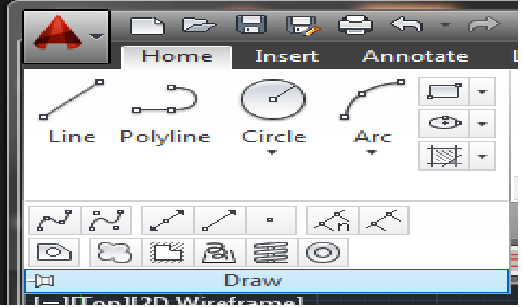 thanh công cụ draw trong autocad