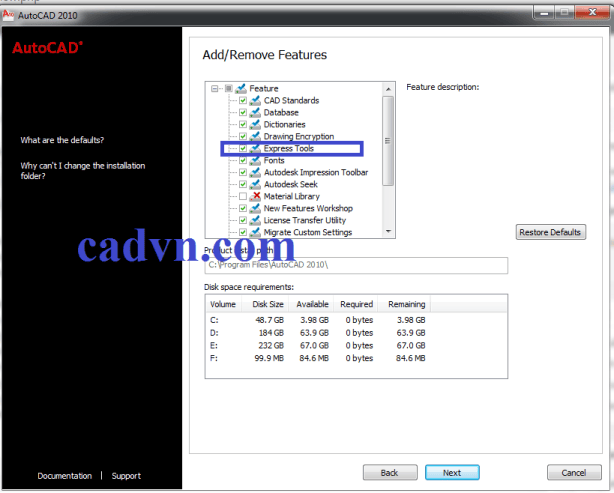 Cài đặt Express tool trong autocad nhanh