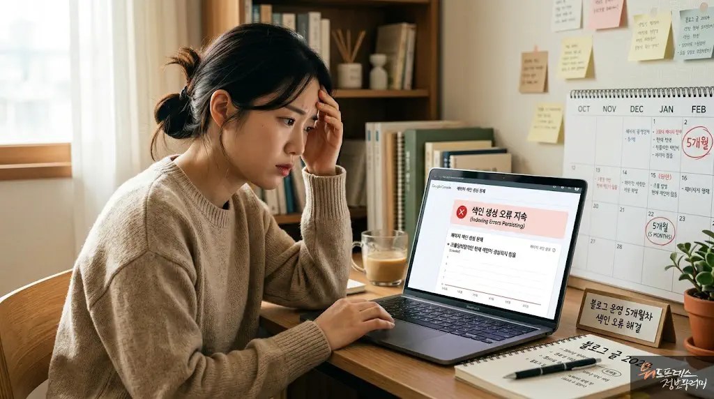 블로그 5개월째... 구글 색인 생성 오류 지속