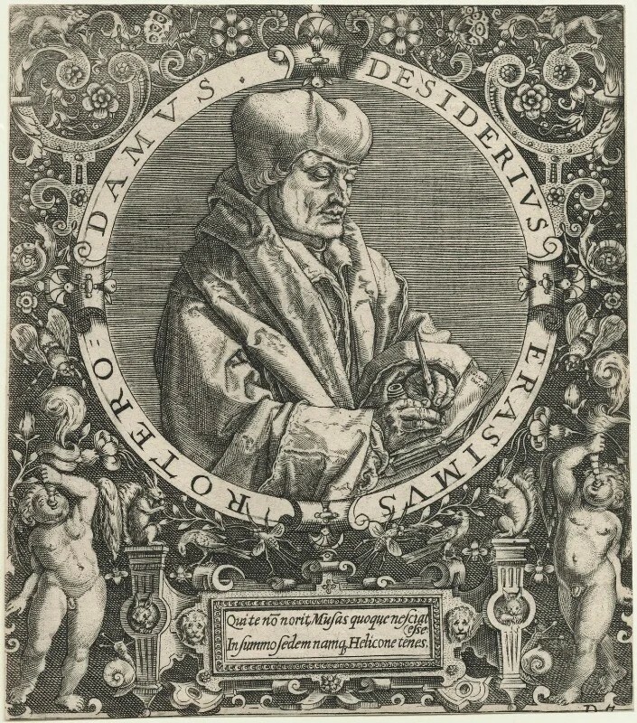 Erasmus - woodcut imitated from Albrecht Dürer