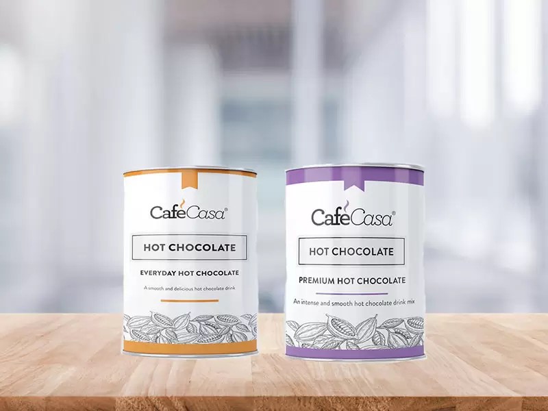 Cafe Casa Everyday and Premium Hot Chocolate.
