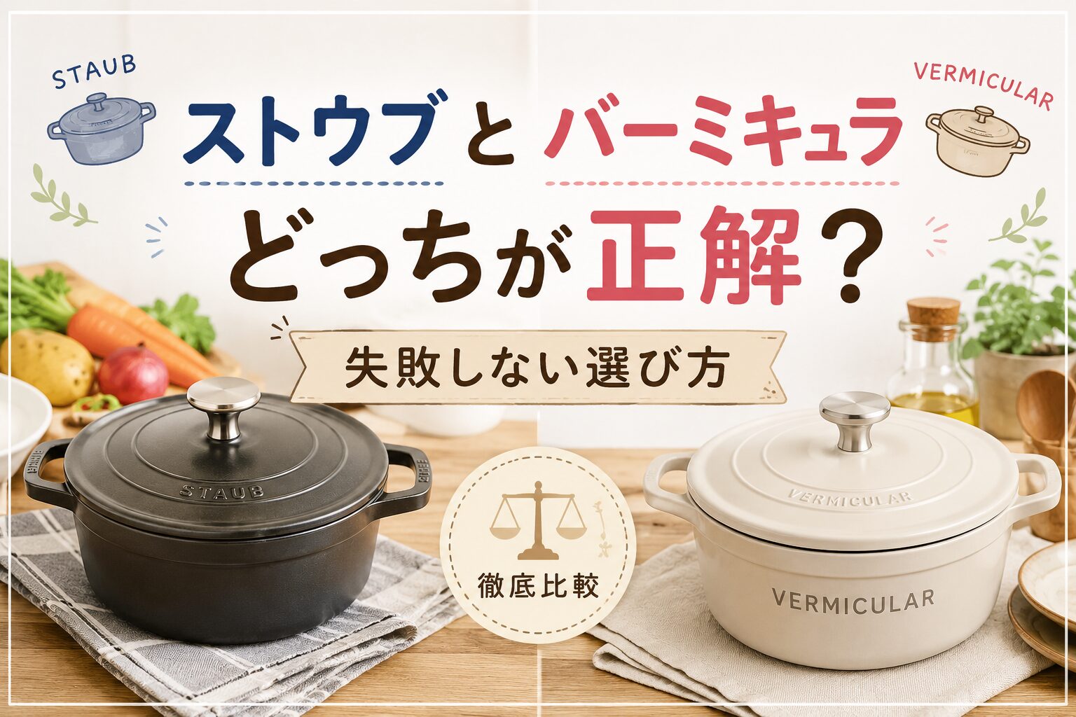 Yummyさん専用　STAUB　バーミキュラ ストウブとバーミキュラどっちが正解？失敗しない選び方 | ハピいく♡