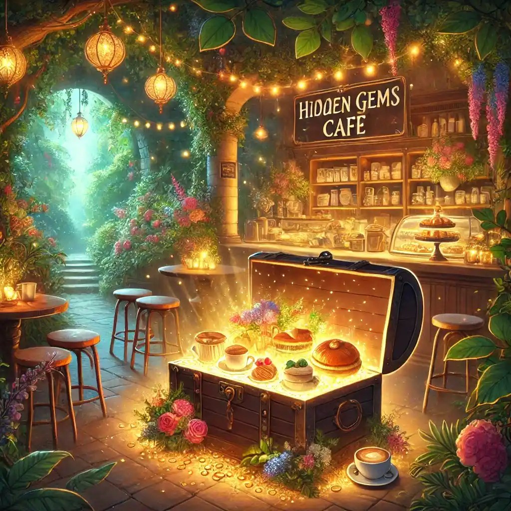 ilustrasi hidden gems cafe