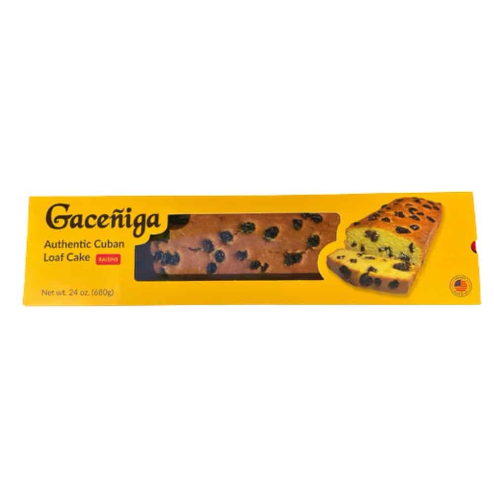 Gaceñiga Autentic Cuba Loaf Cake Raisins