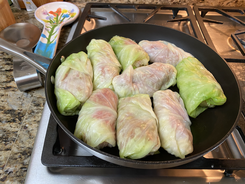browning cabbage rolls