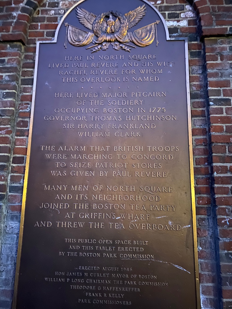 Freedom Trail plaque