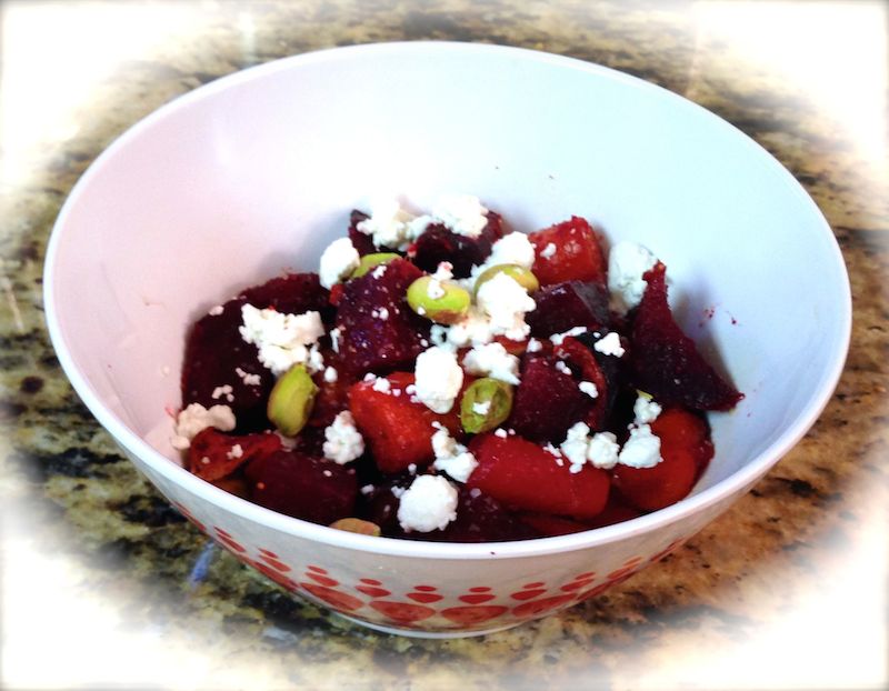 finished recipe - beets & carrots