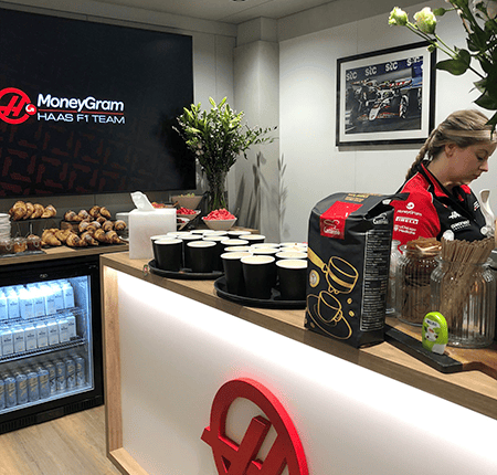 Caffè Castorino nel paddock Haas MoneyGram