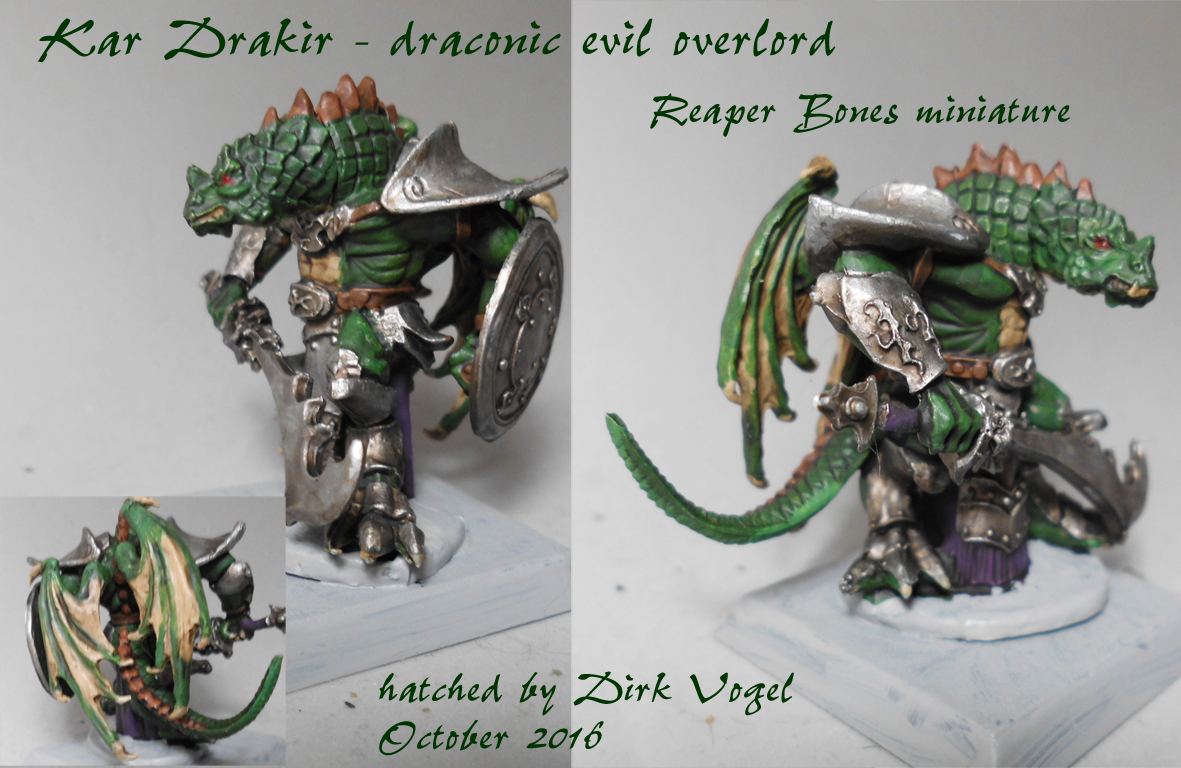 Reaper Bones Miniatur KAR DRAKIR – 25mm Heroic Scale, 40 Mm Hoch, Unbemalt, Aus Kunststoff