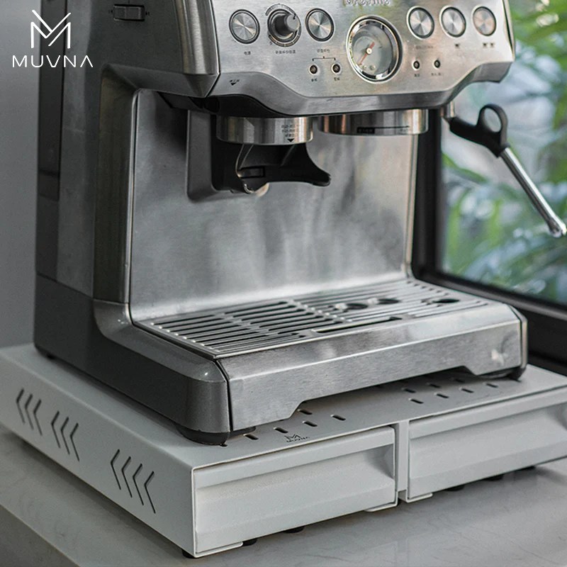 ⁦MUVNA Two Drawer Espresso Cracker Box⁩ - الصورة ⁦4⁩