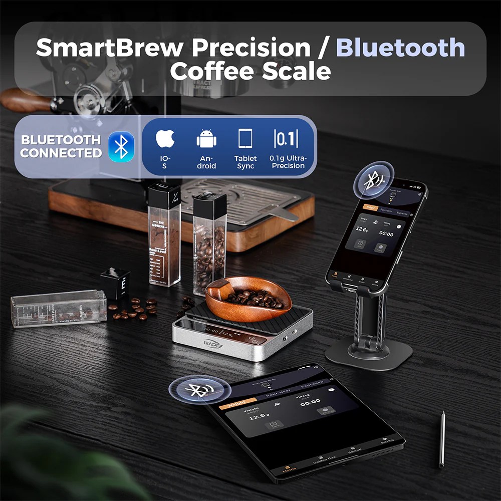 ⁦IKAPE Smart Electronic Coffee Scale with Bluetooth APP_V2 Pro⁩ - الصورة ⁦2⁩
