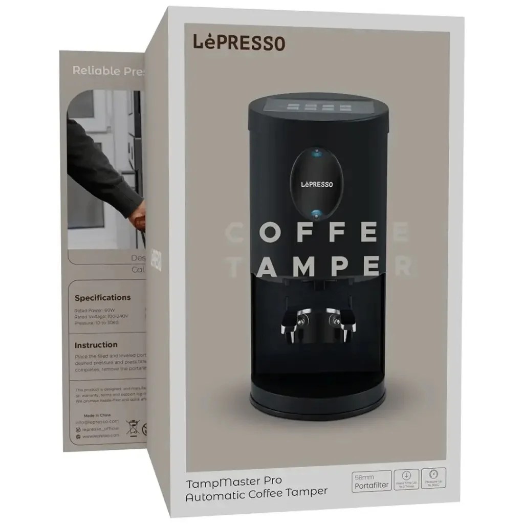 ⁦LePresso TampMaster Pro Automatic Coffee Tamper - Black⁩ - الصورة ⁦2⁩