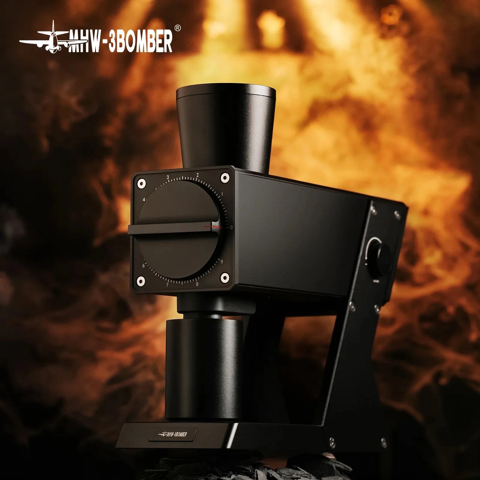 ⁦MHW-3BOMBER F74 Navigator Electric Coffee Grinder - Black⁩ - الصورة ⁦2⁩