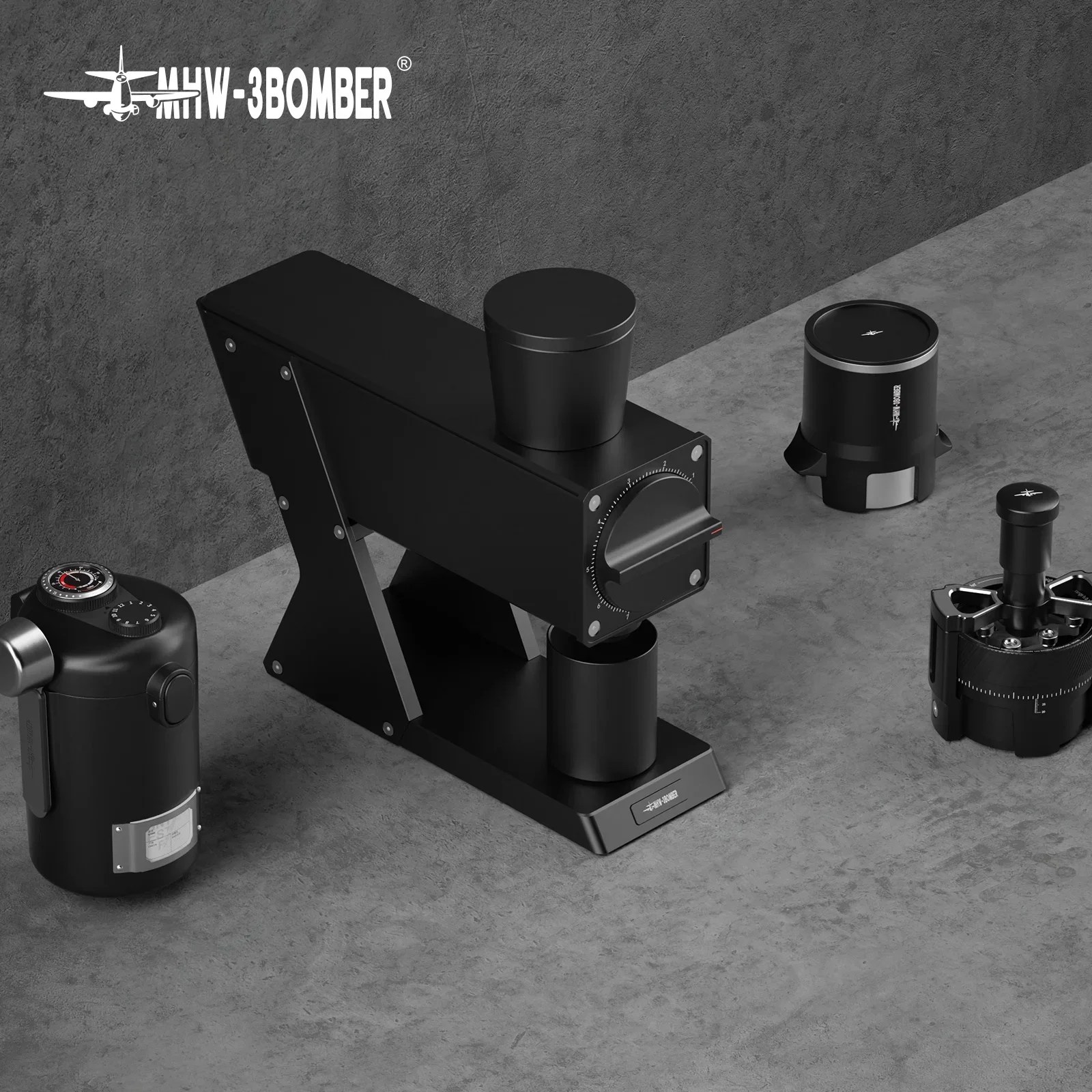 ⁦MHW-3BOMBER F74 Navigator Electric Coffee Grinder - Black⁩ - الصورة ⁦8⁩