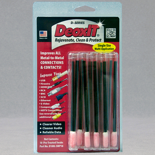 DeoxIT®, #D100L-SWP10, Pre-treated Swabs, 10 each | CAIG