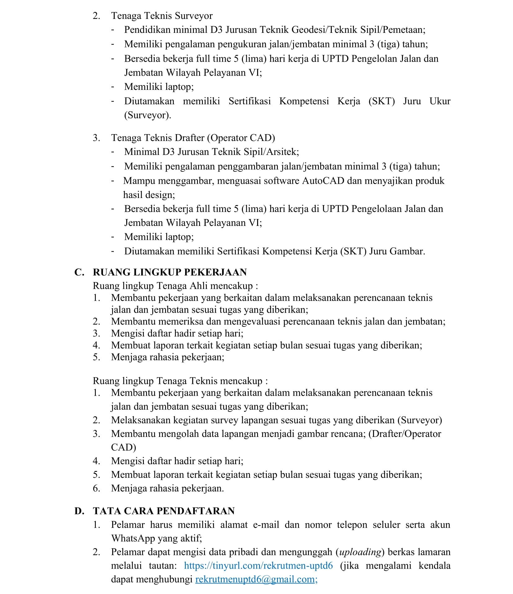 Sebelum masuk ke contoh, ada yang perlu diperhatikan dalam penulisan resume, yaitu format penulisan. Lowongan Kerja Dinas Bina Marga Dan Penataan Ruang
