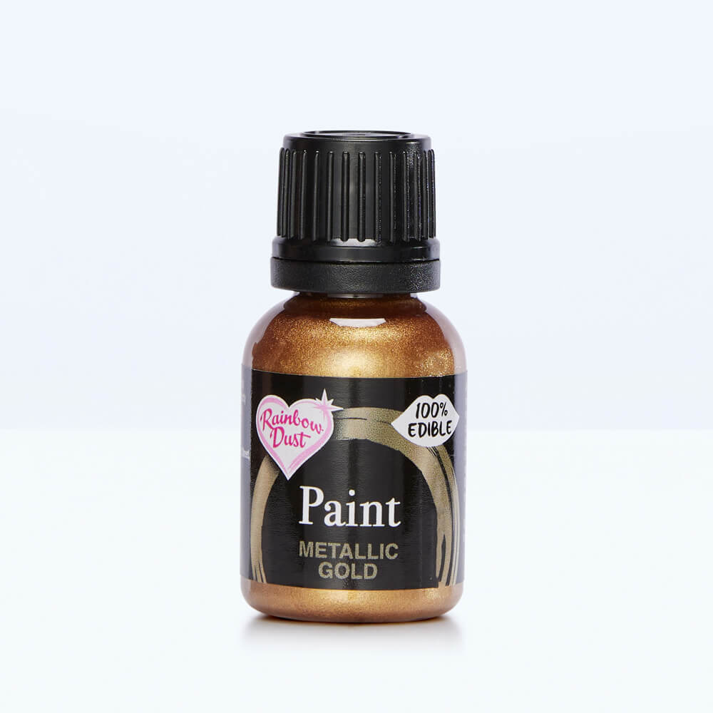 Rainbow Dust Edible Metallic Food Paints Metallic Gold Cakers World