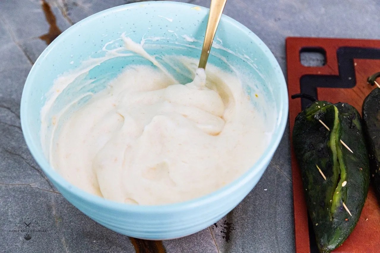 egg batter for stuffed poblanos
