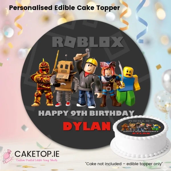 Roblox Edible Cake Topper Caketop Ie Product Image Edibble Cake Topper 1 16