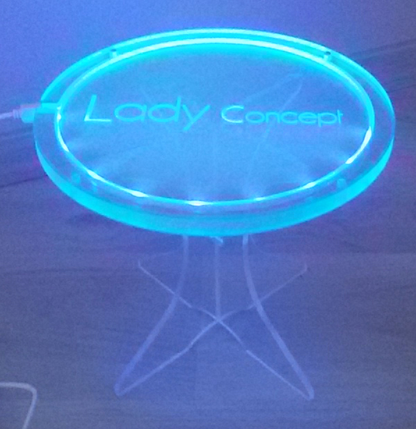 mini table plexi lumineuse