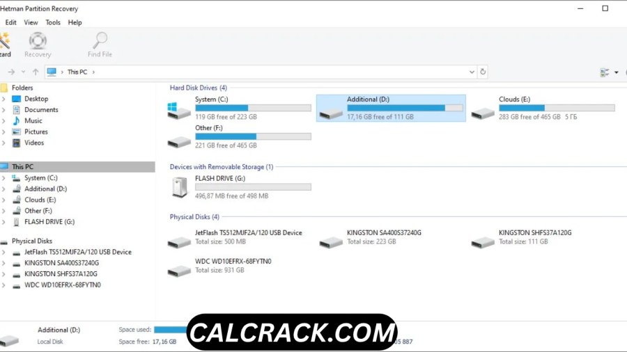 Hetman Partition Recovery main interface