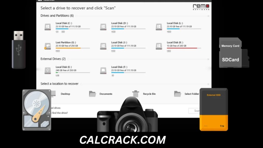 Remo Recover for Windows main interface