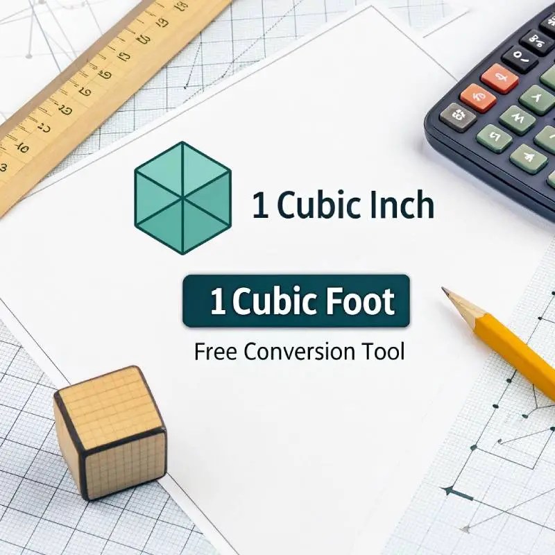 Free cubic inches to cubic feet converter
