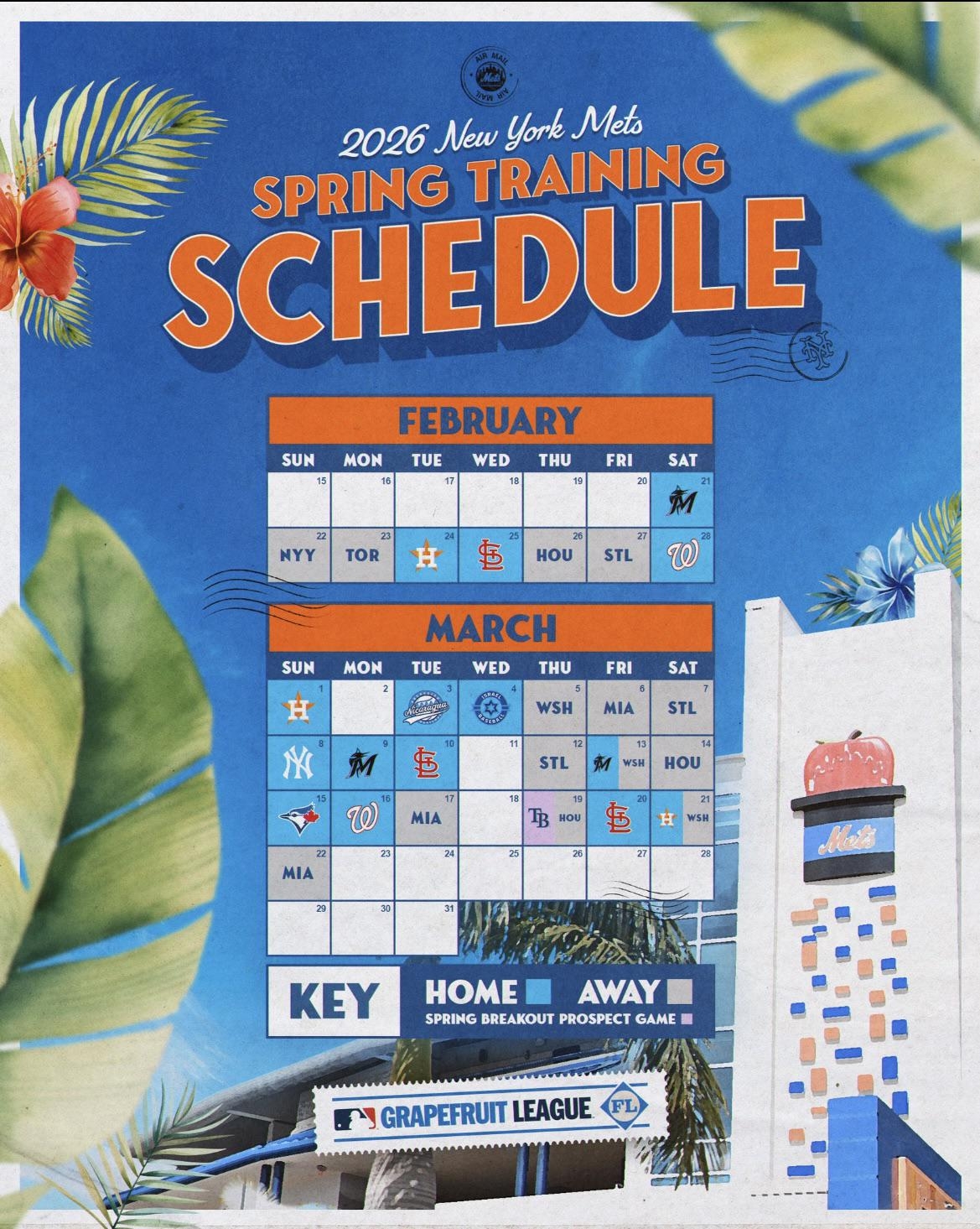 Mets Calendar 2026 2026 Printable Calendar 2026 Spring Schedule R Mets 