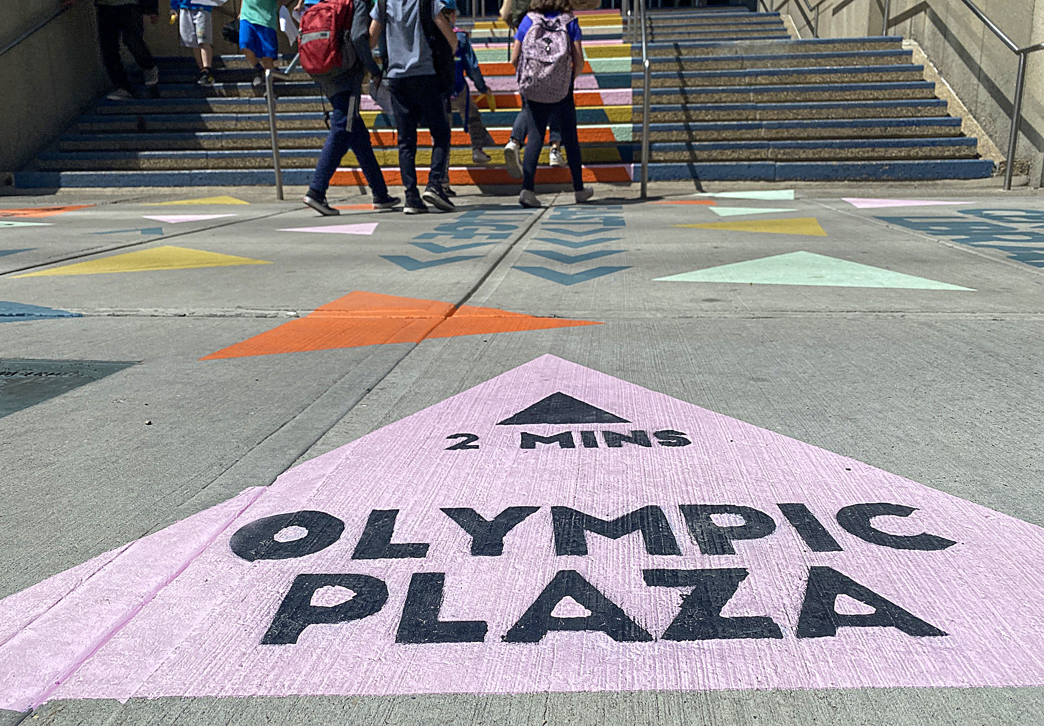 Creative wayfinding mural a roadmap to explore the heart of the city