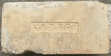 L.A.P.B.Co. buff pressed brick