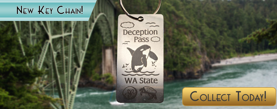 Deception Island Stainless Steel Key Chain souvenir