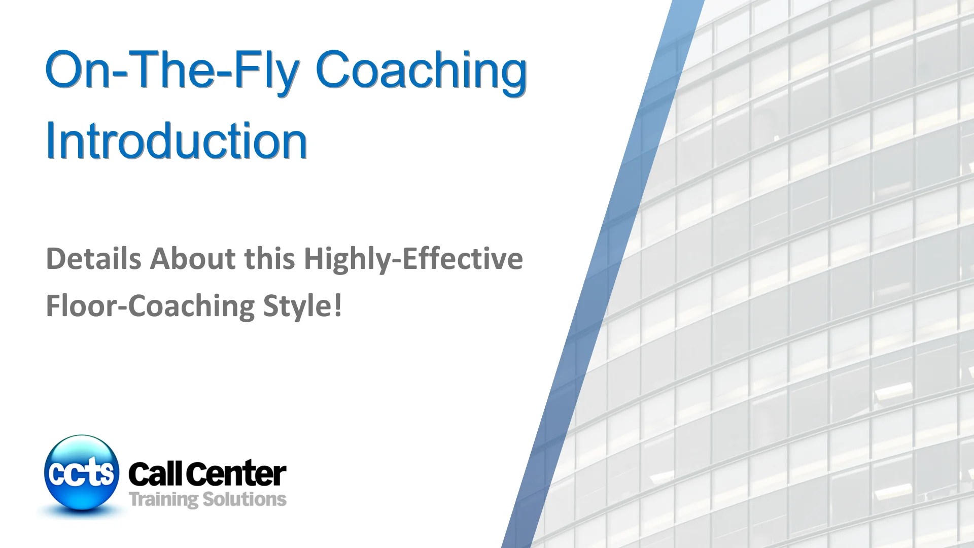 2. On-The-Fly Coaching Introduction