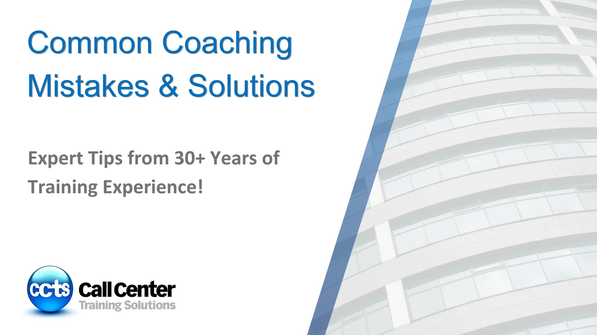 3. Common Coaching Mistakes & Solutions