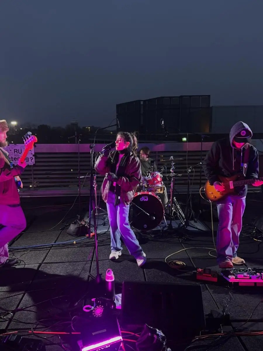 Calling From Pluto takes on Science Hall rooftop