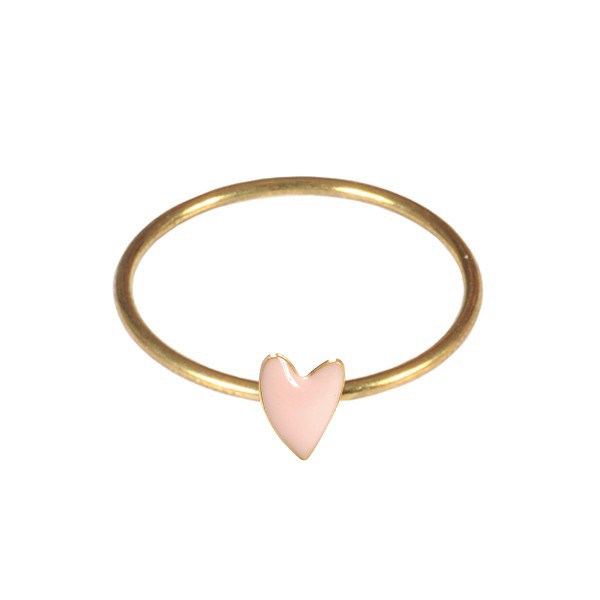 Bague Cœur rose poudré, Titlee sur Minimall.fr, 26,60 euros