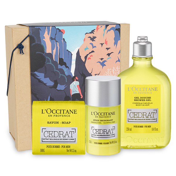Coffret bain cédrat, L’Occitane en Provence, 36,50 euros