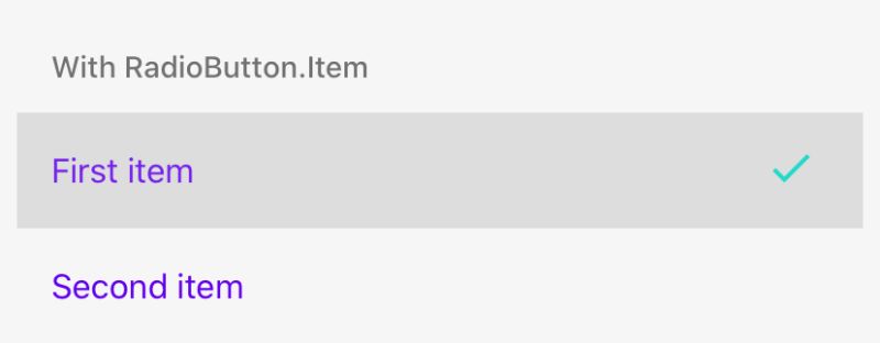 Radiobutton Item React Native Paper - Elegant Mobile Light Designs | Free Download