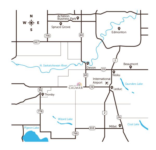 Town Of Calmar Yours Truly Calmar Map 600x576 