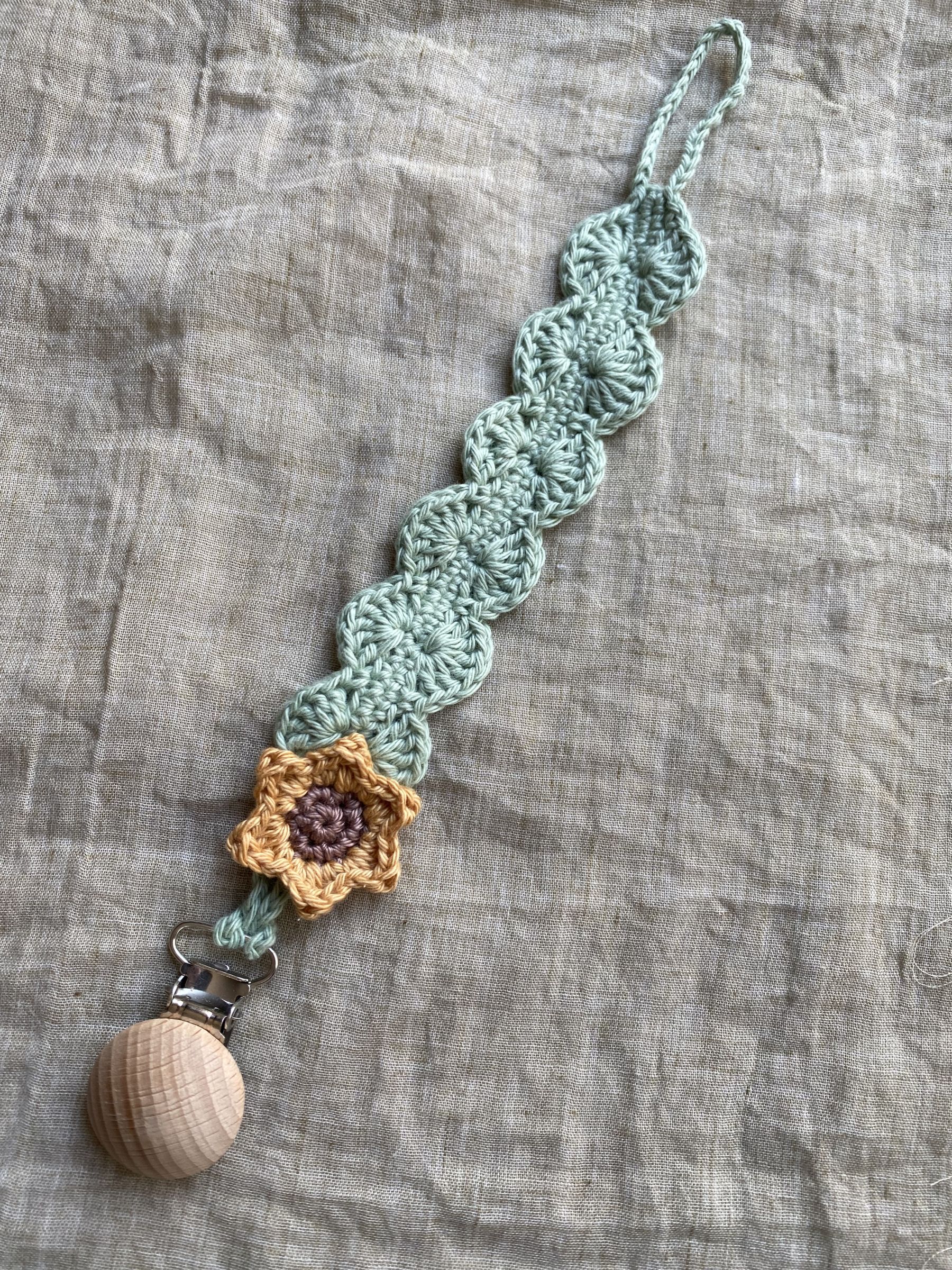 Sunflower Pacifier Clip