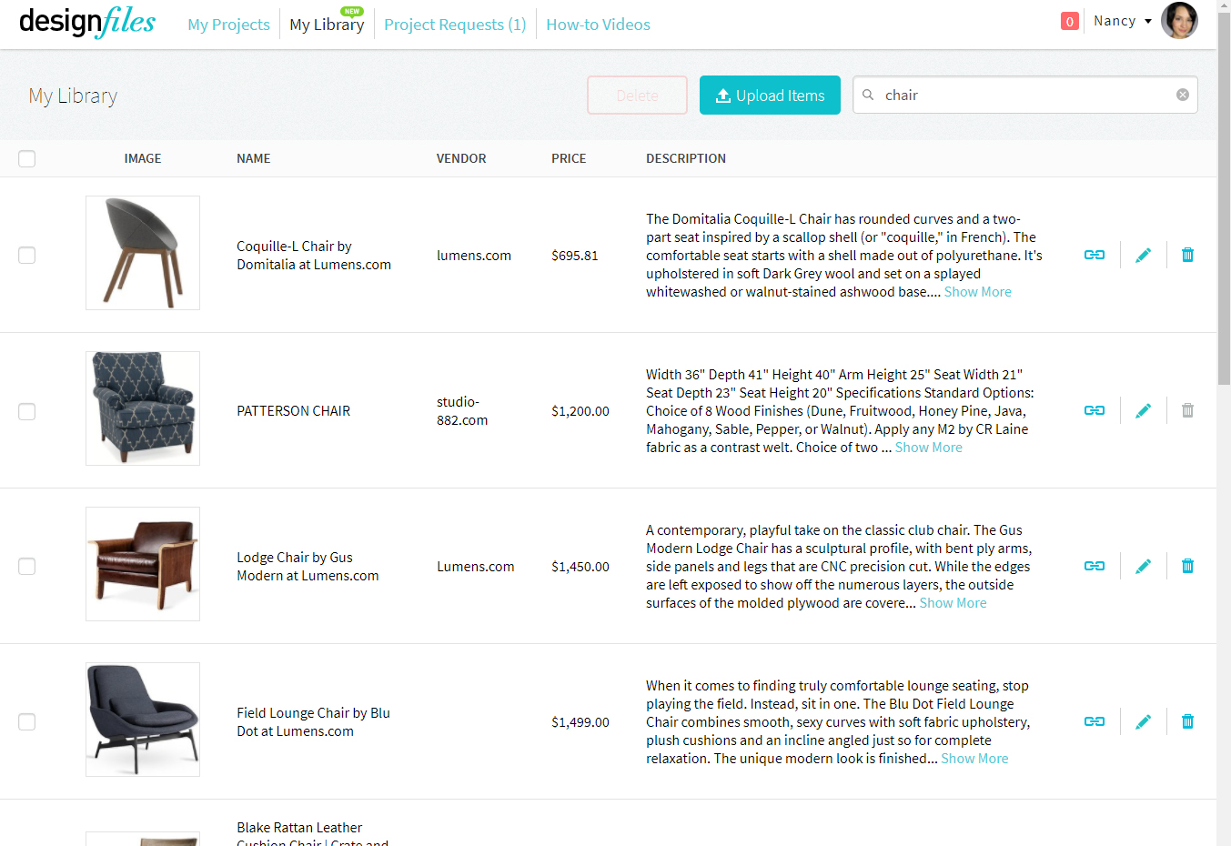 Personal Product Library