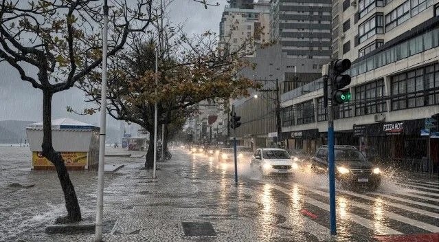 Previsão aponta chuva para o final de semana em Balneário Camboriú. (Crédito Clima BC)