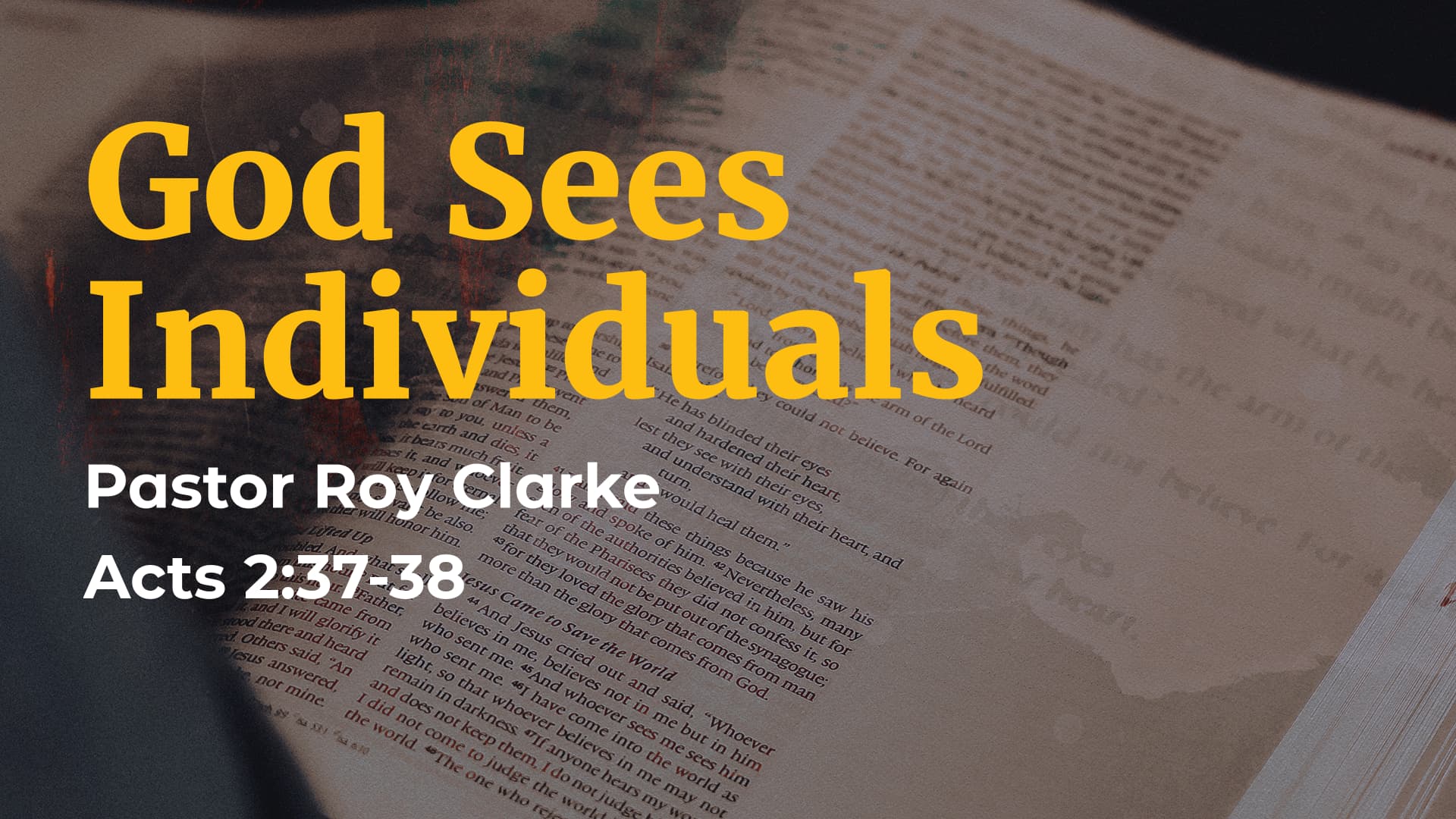 God Sees Individuals
