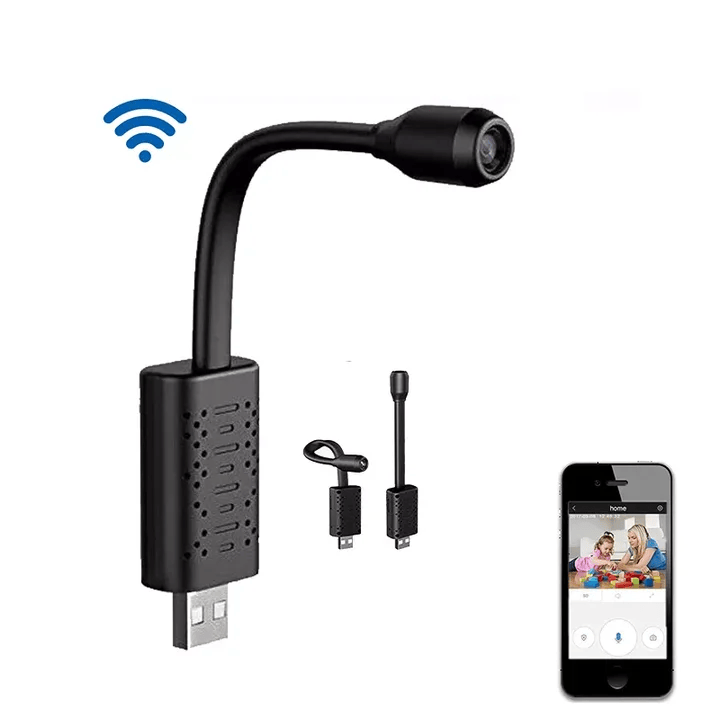 Mini caméra U21 WiFi USB avec câble flexible