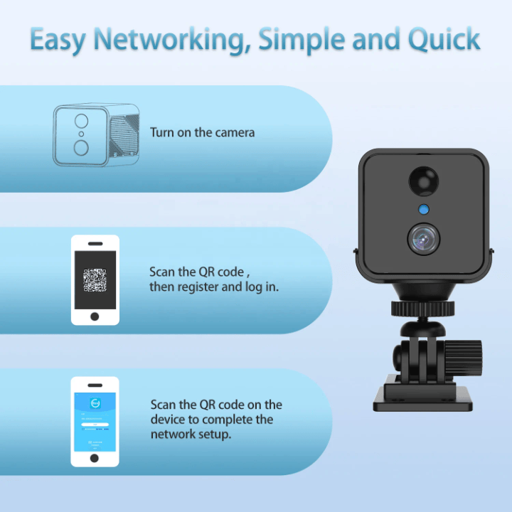 Mini caméra Ubox 3MP WiFi / 4G avec batterie 3000 mAh Image de plantation