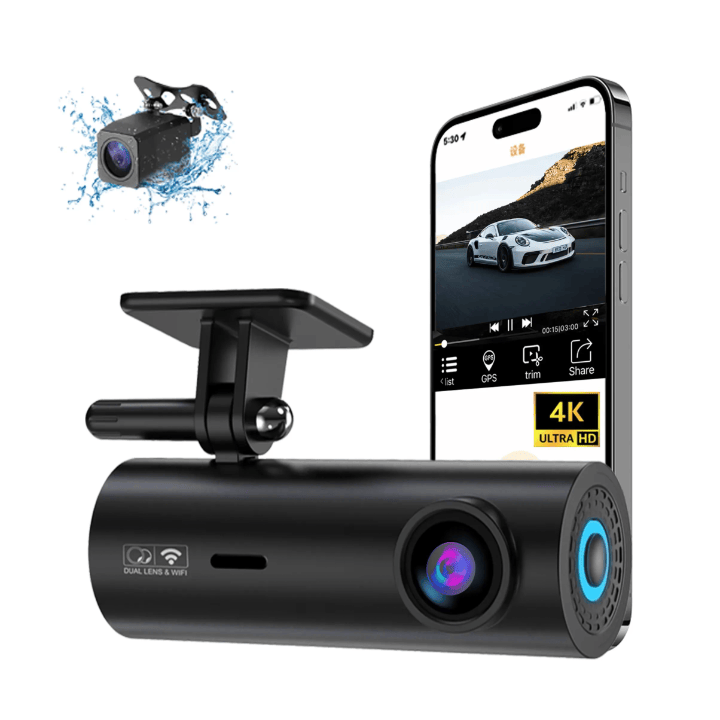 Caméra Embarquée C1 4K – WiFi – Vision Nocturne – 170° Grand Angle